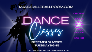 Free mini classes. Try it out! Tuesdays at 619 Lafitte Street