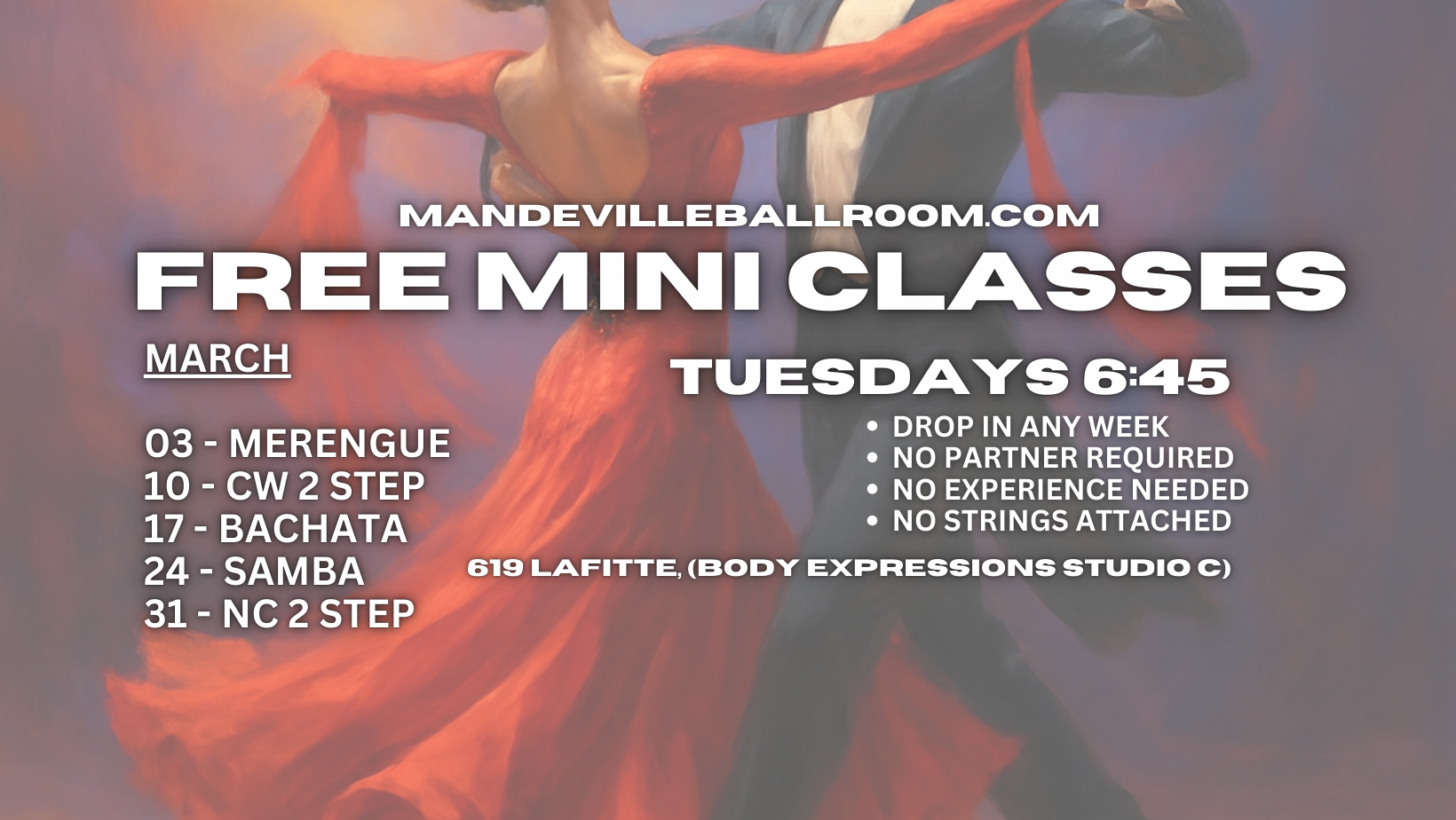 Free ballroom dance class in Mandeville