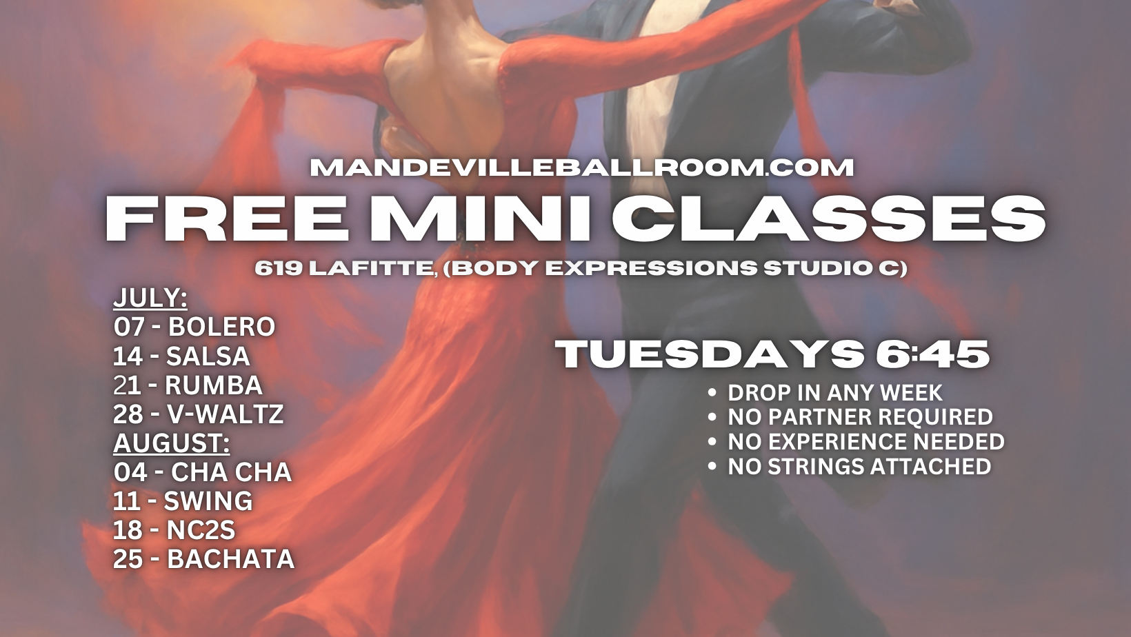 Free ballroom dance class in Mandeville