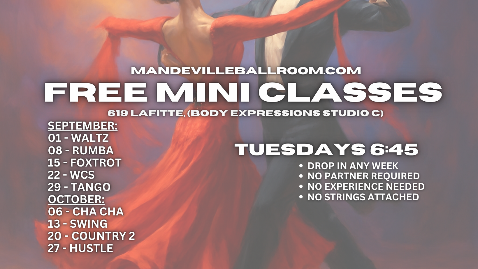 Free ballroom dance class in Mandeville